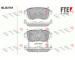 Sada brzdových destiček, kotoučová brzda FTE 9011007
