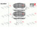Sada brzdových destiček, kotoučová brzda FTE 9011017