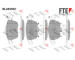 Sada brzdových destiček, kotoučová brzda FTE 9011099