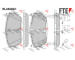 Sada brzdových destiček, kotoučová brzda FTE 9011108