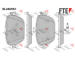 Sada brzdových destiček, kotoučová brzda FTE 9011109