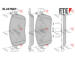 Sada brzdových destiček, kotoučová brzda FTE 9011118
