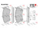 Sada brzdových destiček, kotoučová brzda FTE 9011119