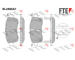 Sada brzdových destiček, kotoučová brzda FTE 9011126