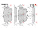 Sada brzdových destiček, kotoučová brzda FTE 9011143