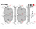 Sada brzdových destiček, kotoučová brzda FTE 9011163