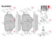 Sada brzdových destiček, kotoučová brzda FTE 9011169
