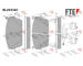 Sada brzdových destiček, kotoučová brzda FTE 9011177