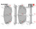 Sada brzdových destiček, kotoučová brzda FTE 9011182