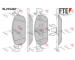 Sada brzdových destiček, kotoučová brzda FTE 9011195