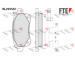 Sada brzdových destiček, kotoučová brzda FTE 9011198