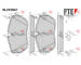 Sada brzdových destiček, kotoučová brzda FTE 9011201