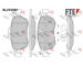 Sada brzdových destiček, kotoučová brzda FTE 9011202