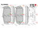 Sada brzdových destiček, kotoučová brzda FTE 9011203