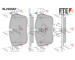 Sada brzdových destiček, kotoučová brzda FTE 9011209