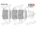 Sada brzdových destiček, kotoučová brzda FTE 9011216