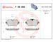 Sada brzdových destiček, kotoučová brzda BREMBO P 06 092