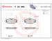Sada brzdových destiček, kotoučová brzda BREMBO P 23 066