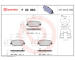Sada brzdových destiček, kotoučová brzda BREMBO P 30 063