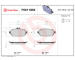 Sada brzdových destiček, kotoučová brzda BREMBO P50118NX