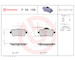 Sada brzdových destiček, kotoučová brzda BREMBO P 50 156