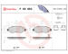 Sada brzdových destiček, kotoučová brzda BREMBO P 59 053