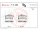 Sada brzdových destiček, kotoučová brzda BREMBO P 83 084
