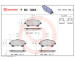 Sada brzdových destiček, kotoučová brzda BREMBO P 83 109X