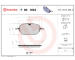Sada brzdových destiček, kotoučová brzda BREMBO P 85 195E