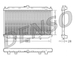 Chladič, chlazení motoru DENSO DRM46010