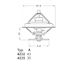 Termostat chladenia BorgWarner (Wahler) 4232.80D