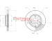 Brzdový kotouč METZGER AUTOTEILE 6110541