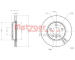 Brzdový kotouč METZGER AUTOTEILE 6110783