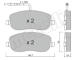Sada brzdových destiček, kotoučová brzda METELLI 22-0530-2