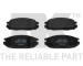 Sada brzdových destiček, kotoučová brzda NK 222213