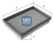 Vzduchový filtr UFI 30.375.00