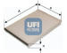 Filtr, vzduch v interiéru UFI 53.279.00