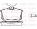 Sada brzdových destiček, kotoučová brzda REMSA 0263.14