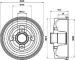 Brzdový bubon JAPANPARTS TA-0412