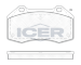 Sada brzdových destiček, kotoučová brzda ICER 181679