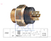 Teplotní spínač, větrák chladiče FACET 7.5606