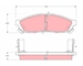 Sada brzdových destiček, kotoučová brzda TRW GDB1038