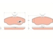 Sada brzdových destiček, kotoučová brzda TRW GDB1156