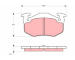 Sada brzdových destiček, kotoučová brzda TRW GDB1522