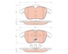 Sada brzdových destiček, kotoučová brzda TRW GDB1705