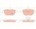 Sada brzdových destiček, kotoučová brzda TRW GDB1738