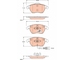 Sada brzdových destiček, kotoučová brzda TRW GDB1807