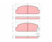 Sada brzdových destiček, kotoučová brzda TRW GDB196