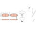 Sada brzdových destiček, kotoučová brzda TRW GDB2455