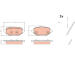 Sada brzdových destiček, kotoučová brzda TRW GDB2480